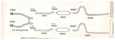 Replacement Exhaust system Header-Back 65-66 Mustang