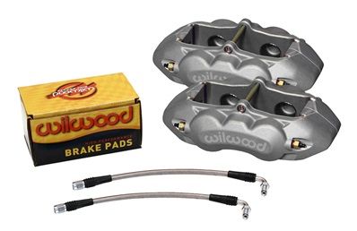 Corvette Wilwood D8-4 Rear Brake Caliper Kit Silver